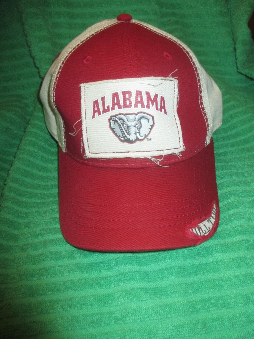 Alabama Crimson Roll Tide Elephant Logo Bama Embroidered Strapback Hat Red